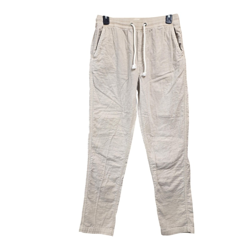 Marine Layer Pants Mens Small Beige Relaxed Lightweight Jogger Elastic Waist